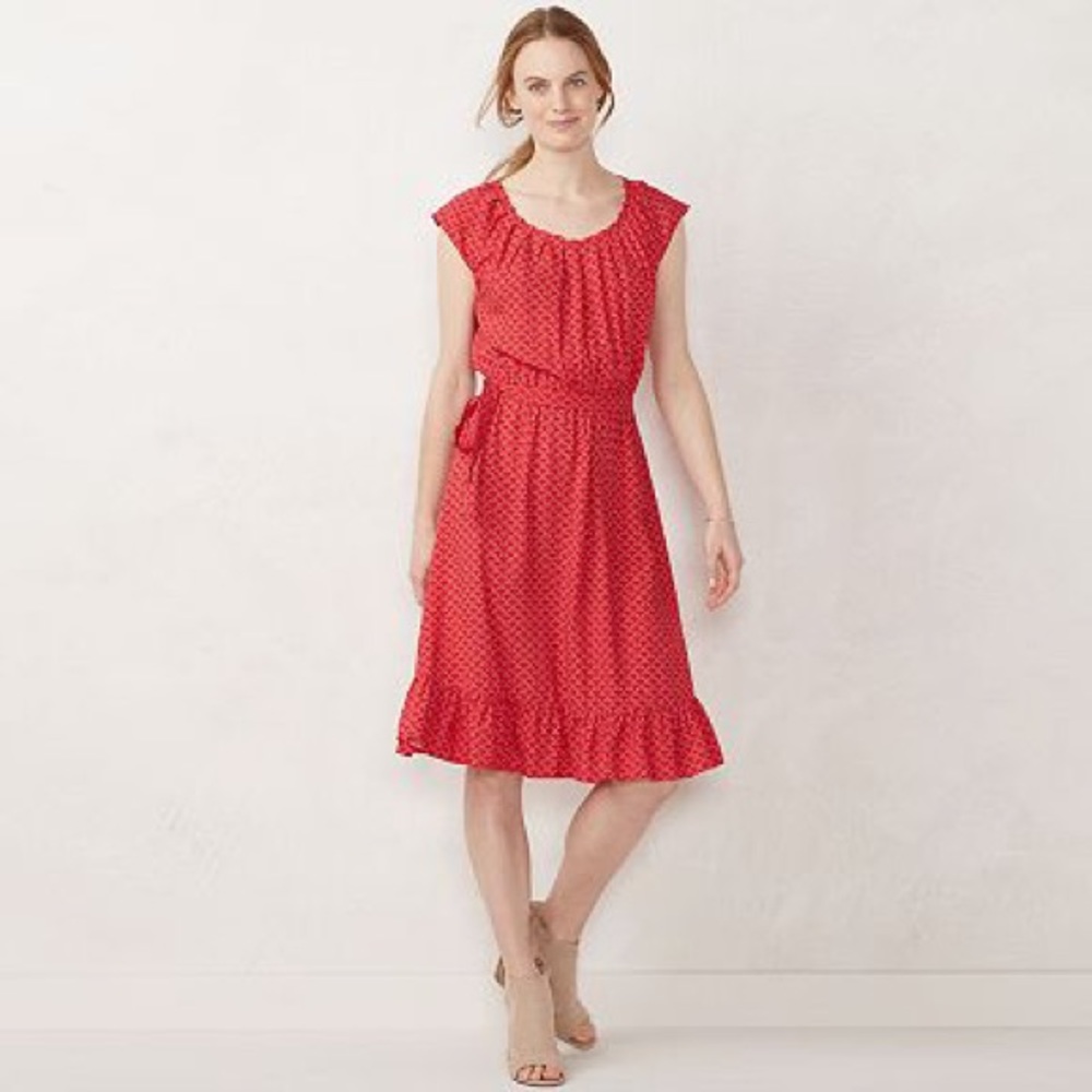 NWT Women's LC Lauren Conrad Pleated Midi Dress
